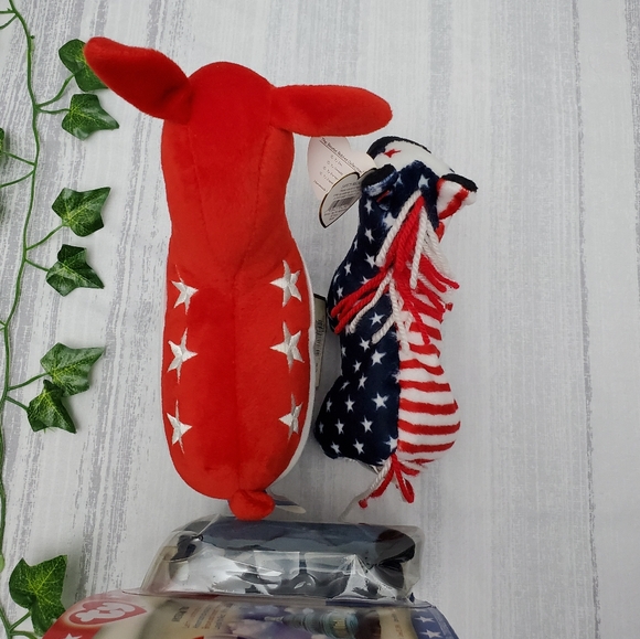 Patriotic Bundle of 3 Plush Donkeys - Picture 4 of 10